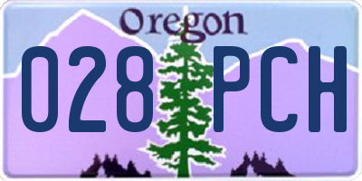 OR license plate 028PCH