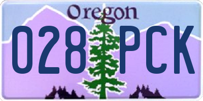 OR license plate 028PCK