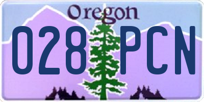 OR license plate 028PCN