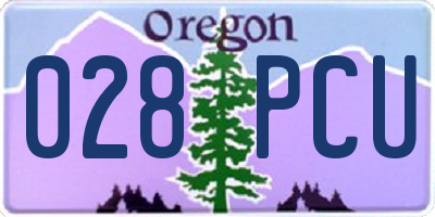 OR license plate 028PCU