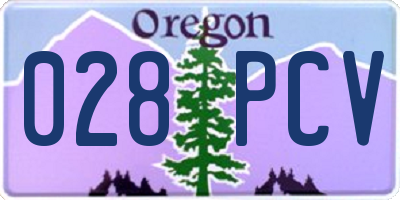 OR license plate 028PCV