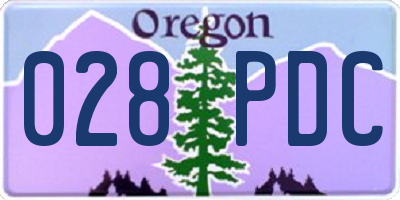 OR license plate 028PDC