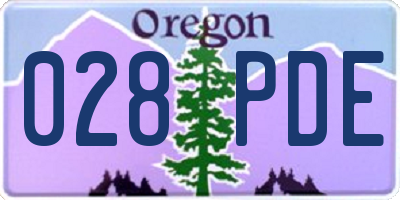 OR license plate 028PDE