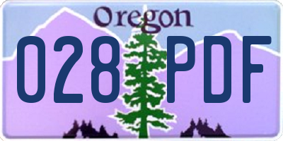 OR license plate 028PDF