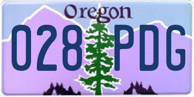 OR license plate 028PDG