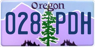 OR license plate 028PDH