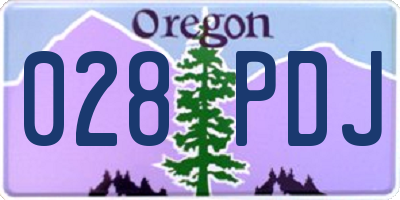 OR license plate 028PDJ