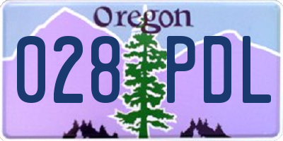 OR license plate 028PDL