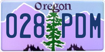 OR license plate 028PDM