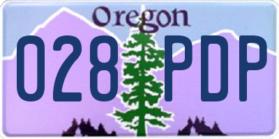 OR license plate 028PDP