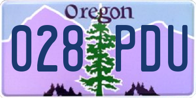 OR license plate 028PDU