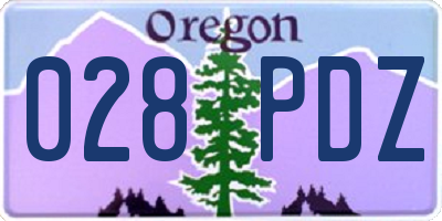 OR license plate 028PDZ