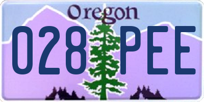 OR license plate 028PEE