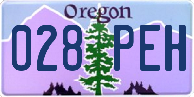 OR license plate 028PEH
