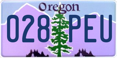 OR license plate 028PEU