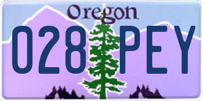 OR license plate 028PEY