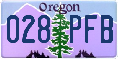 OR license plate 028PFB