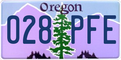 OR license plate 028PFE