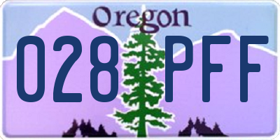 OR license plate 028PFF