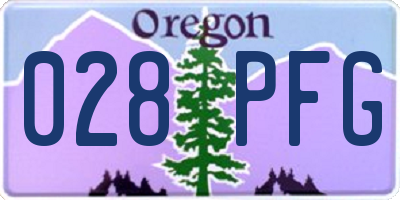 OR license plate 028PFG