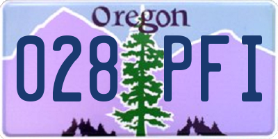 OR license plate 028PFI