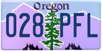 OR license plate 028PFL