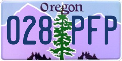 OR license plate 028PFP