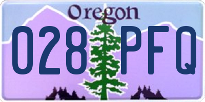 OR license plate 028PFQ