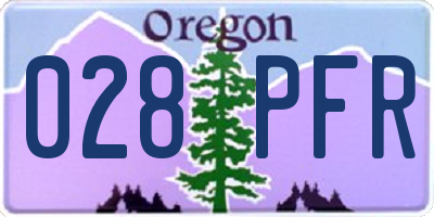 OR license plate 028PFR