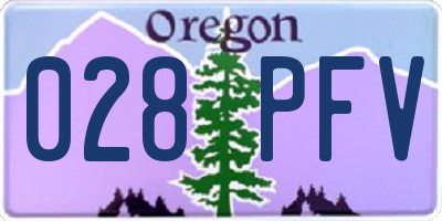 OR license plate 028PFV