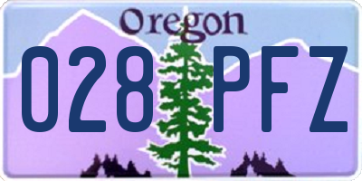 OR license plate 028PFZ