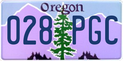 OR license plate 028PGC