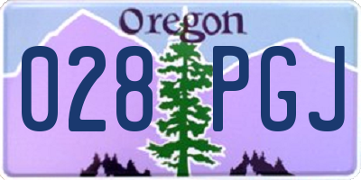 OR license plate 028PGJ