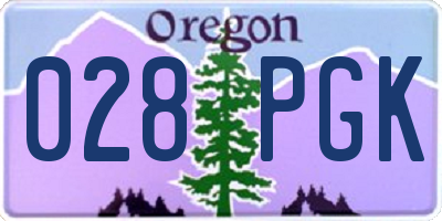 OR license plate 028PGK