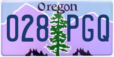 OR license plate 028PGQ