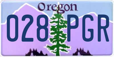 OR license plate 028PGR