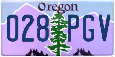 OR license plate 028PGV