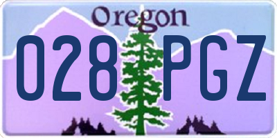 OR license plate 028PGZ