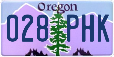 OR license plate 028PHK