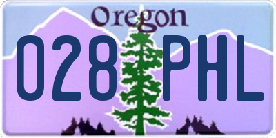 OR license plate 028PHL