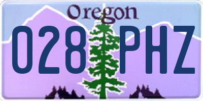 OR license plate 028PHZ