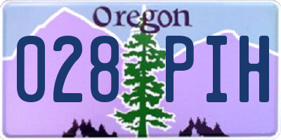 OR license plate 028PIH