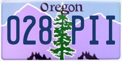 OR license plate 028PII