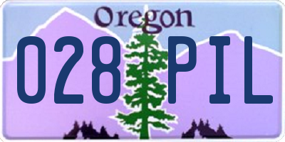 OR license plate 028PIL