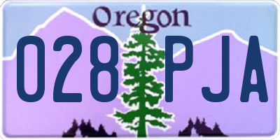 OR license plate 028PJA