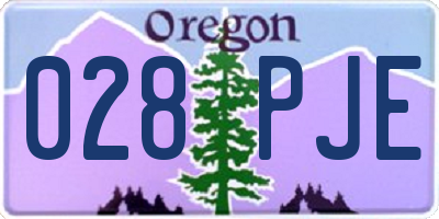 OR license plate 028PJE