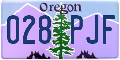 OR license plate 028PJF