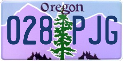 OR license plate 028PJG