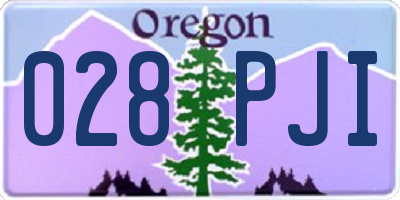OR license plate 028PJI