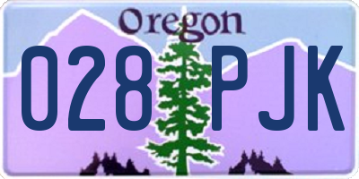 OR license plate 028PJK
